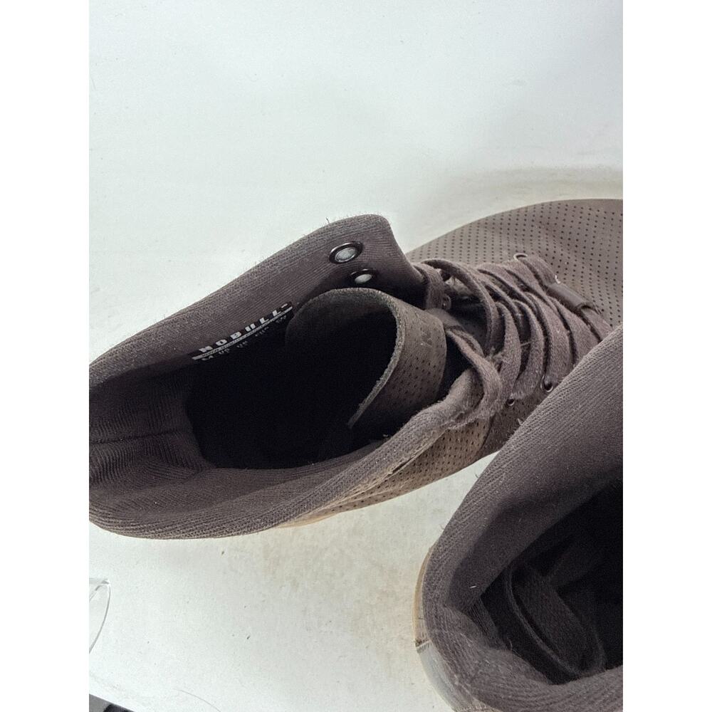 Nobull Perforated Leather High-Top Trainers Sneakers Women's 8 Brown Lace-Up - Picture 9 of 10